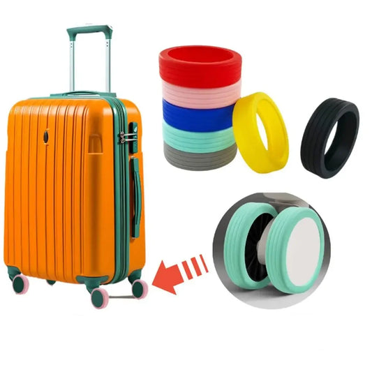 Silicone Luggage Wheel Protectors Set 4/8/16PCS – Quiet Travel Suitcase Wheel Covers