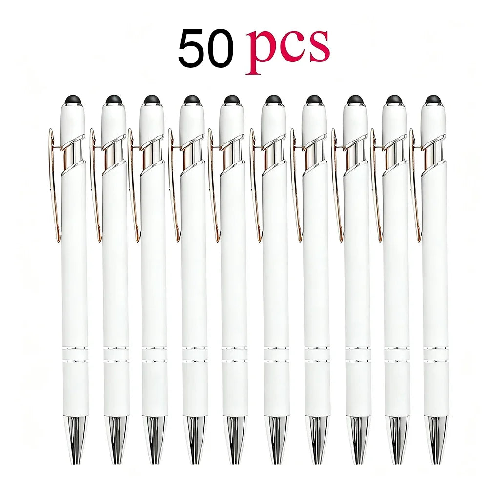 Customized Ballpoint Pen with Stylus - Personalized Metal Name & Logo Pen for Business, Graduation & Gifts