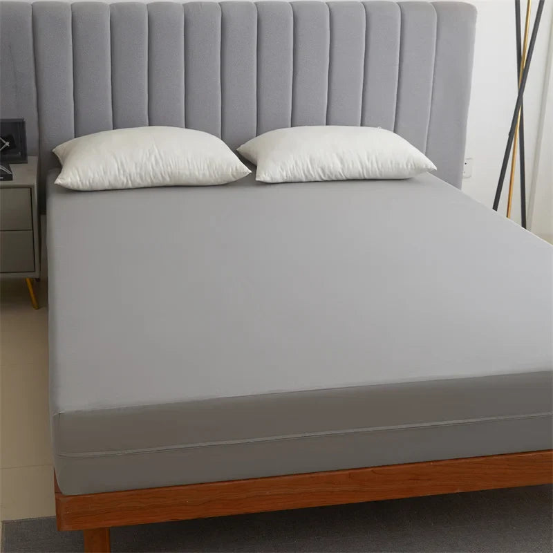 Waterproof Mattress Protector with Zipper - Soft, Breathable & Noiseless Cover for Single, Double, Queen, or King Size Bed