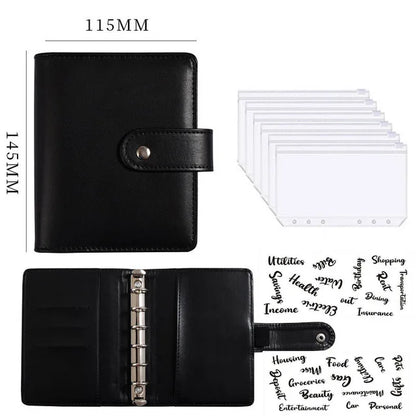 2023 Budget Planner – A7 Cash Envelope Savings Binder with 6 Holes for Financial Management, Loose-Leaf Notebook Organizer