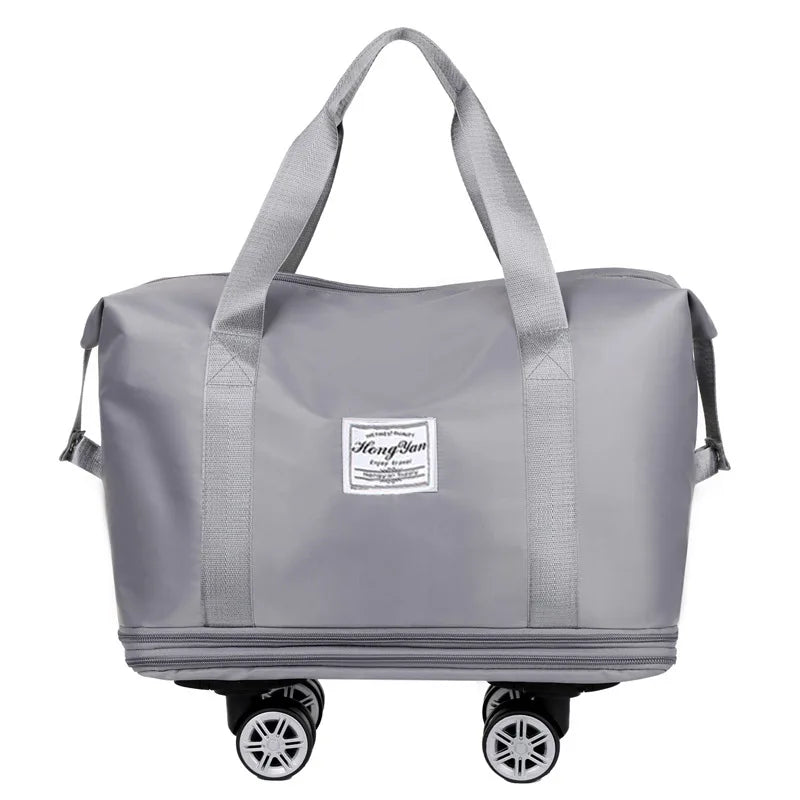 Expandable Universal Wheel Travel Bag – Large Capacity Lightweight Luggage with Dry & Wet Separation Storage for Travel & Fitness