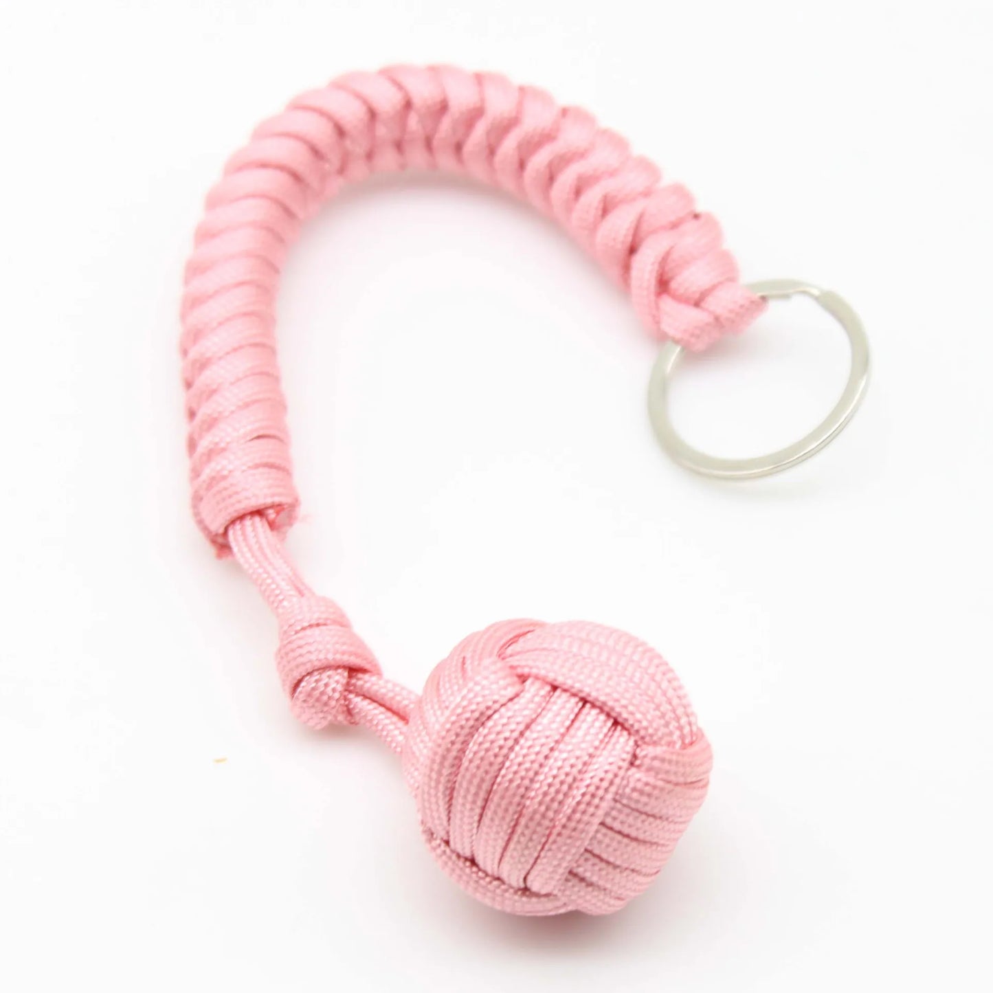 Black Monkey Fist Steel Ball – Outdoor Self-Defense Keychain for Survival & Personal Protection