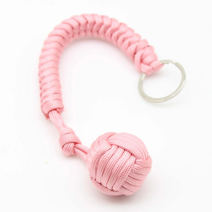 Black Monkey Fist Steel Ball – Outdoor Self-Defense Keychain for Survival & Personal Protection