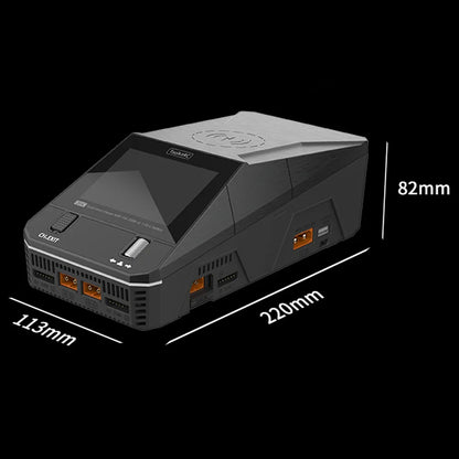 ToolkitRC Q6AC Charger — AC 400W/DC 1000W 4CH with USB A/Type-C, LiPo 1-6S, NiMH 1-16S, PB 1-10S, IPS Display