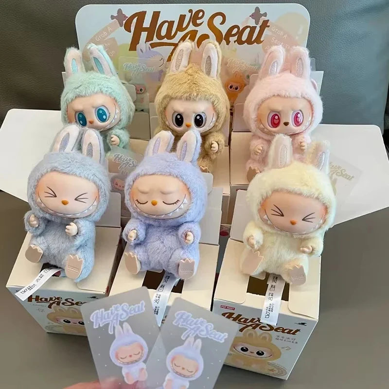1:1 High-Quality Macaron 2nd The Monsters Labubu Vinyl Plush Blind Box - Sitting Party Doll, Decorative Surprise Gift
