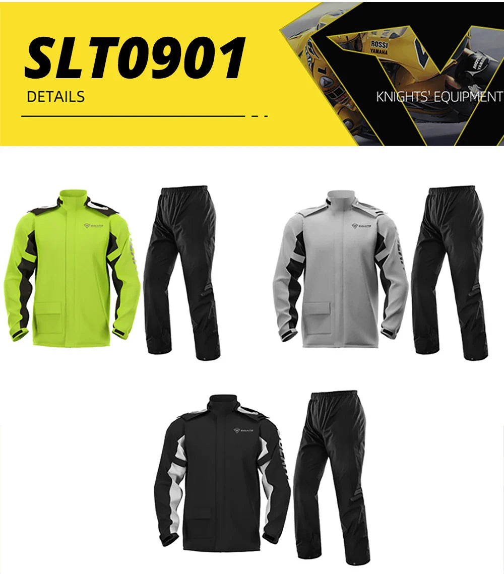 Motorcycle Raincoat Suit - Rainstorm Prevention Jacket & Pants, Camping, Hiking, Fishing, Moto Rain Gear for Riders