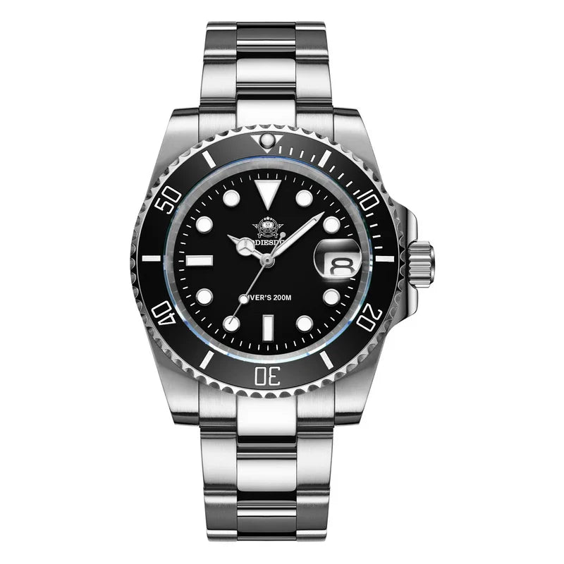 ADDIESDIVE Men's Stainless Steel Quartz Watch — Waterproof Business & Outdoor Sports Timepiece