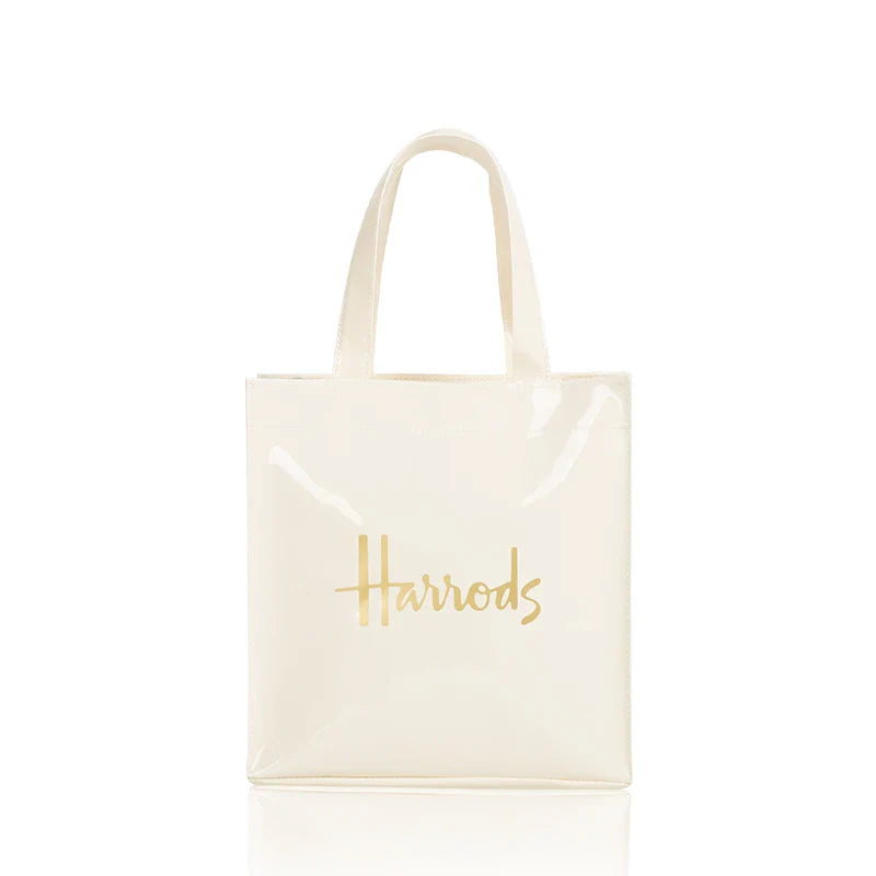 Simple Stylish PVC Reusable Shopping Bag – Luxury Eco-Friendly Waterproof Tote for Summer Beach
