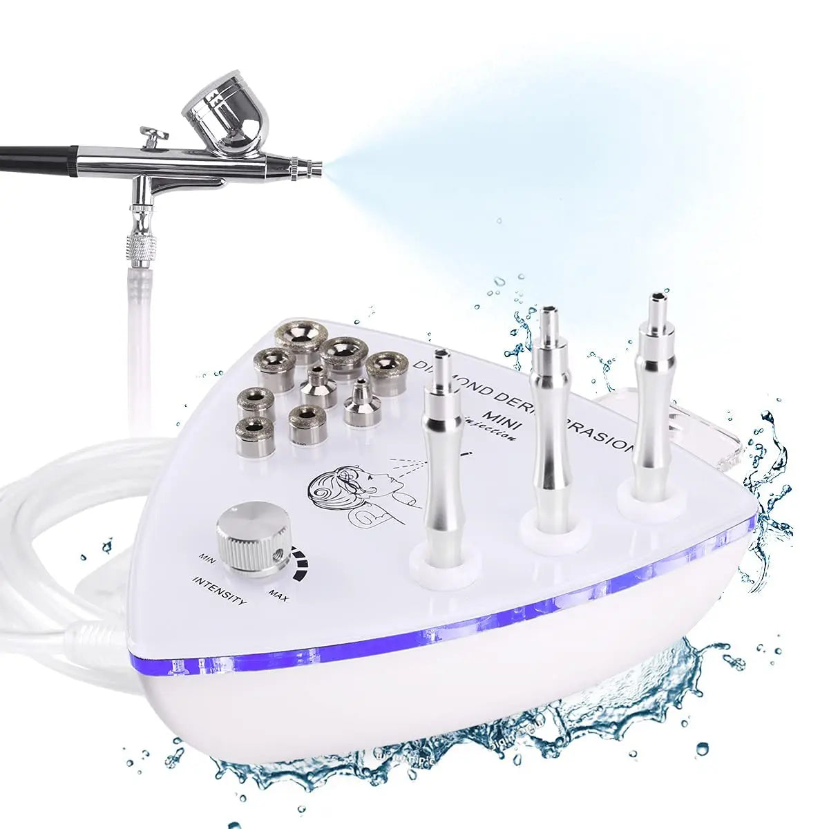 Professional Diamond Microdermabrasion Machine — Facial Exfoliation with Water Spray & 65-68cmHg Suction