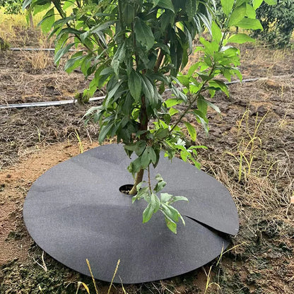 New Tree Protection Weed Mats: Eco-Friendly Mulch Ring for Weed Control - Round Weed Barrier Plant Cover for Indoor & Outdoor Gardens