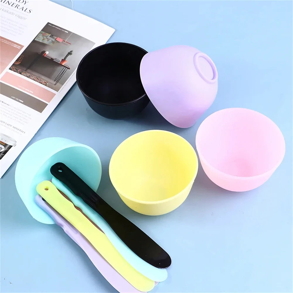 2PCS Non-Toxic Silicone Mask Mud & Essential Oil Bowls – Durable, Portable Face Skin Care Tools for Makeup & Clean Use