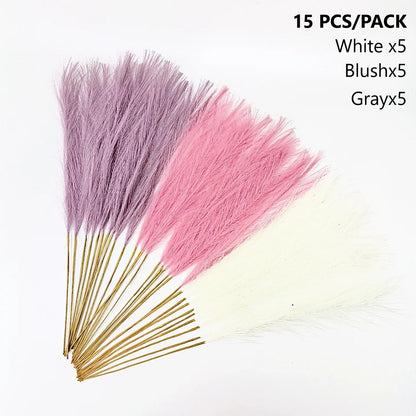 55cm Artificial Pampas Grass – Bohemian Reed for DIY Floral Arrangements, Wedding, Home & Christmas Decoration