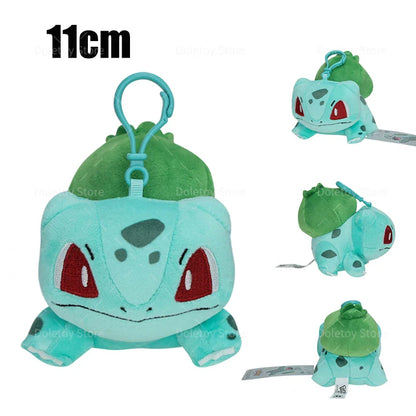 Original Pokémon Plush Keychain – Pikachu, Eevee, Charmander, Squirtle, Mew, Snorlax, Jigglypuff Cute Cartoon Doll Toy Gift for Kids