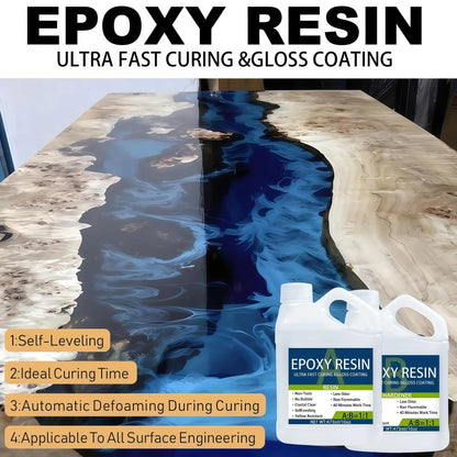 32oz Epoxy Resin Kit – Strong Bubble-Free Anti-Yellowing Art Resin, Easy 1:1 Mix for Casting, DIY Crafts & Mold Making