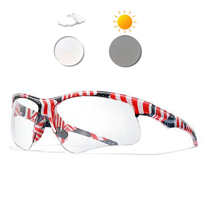 Photochromic Cycling Sunglasses – UV Protection Sports Eyewear for Men & Women | Windproof MTB Bike, Running & Outdoor Sun Glasses