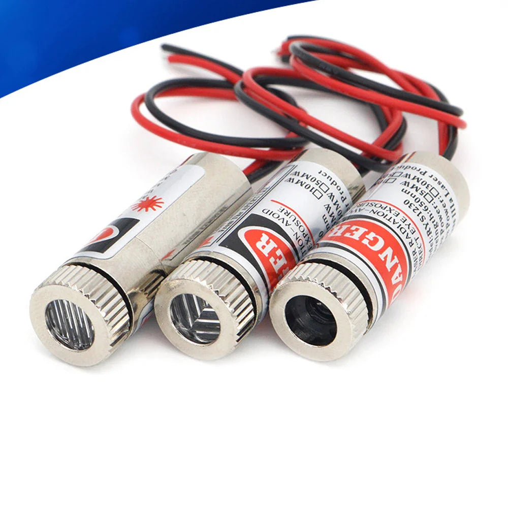 650nm 5mW Red Laser Module – Point, Line, Cross Focusable Glass Lens, Industrial Class