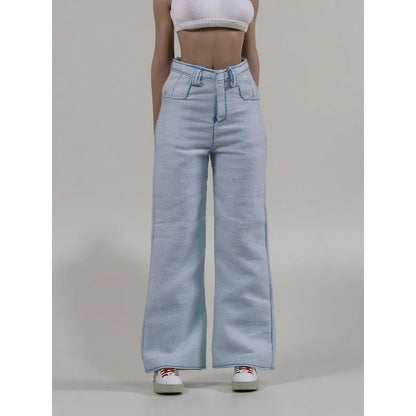 1/6 Scale Female Doll Jeans – Straight-Leg & Wide-Leg Pants for 12" Action Figure Clothes, Doll Accessories