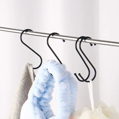 10/50pcs Metal S-Shape Hooks – Multi-Function Hangers for Kitchen, Bathroom, Bedroom, Clothes, Bags & Plants