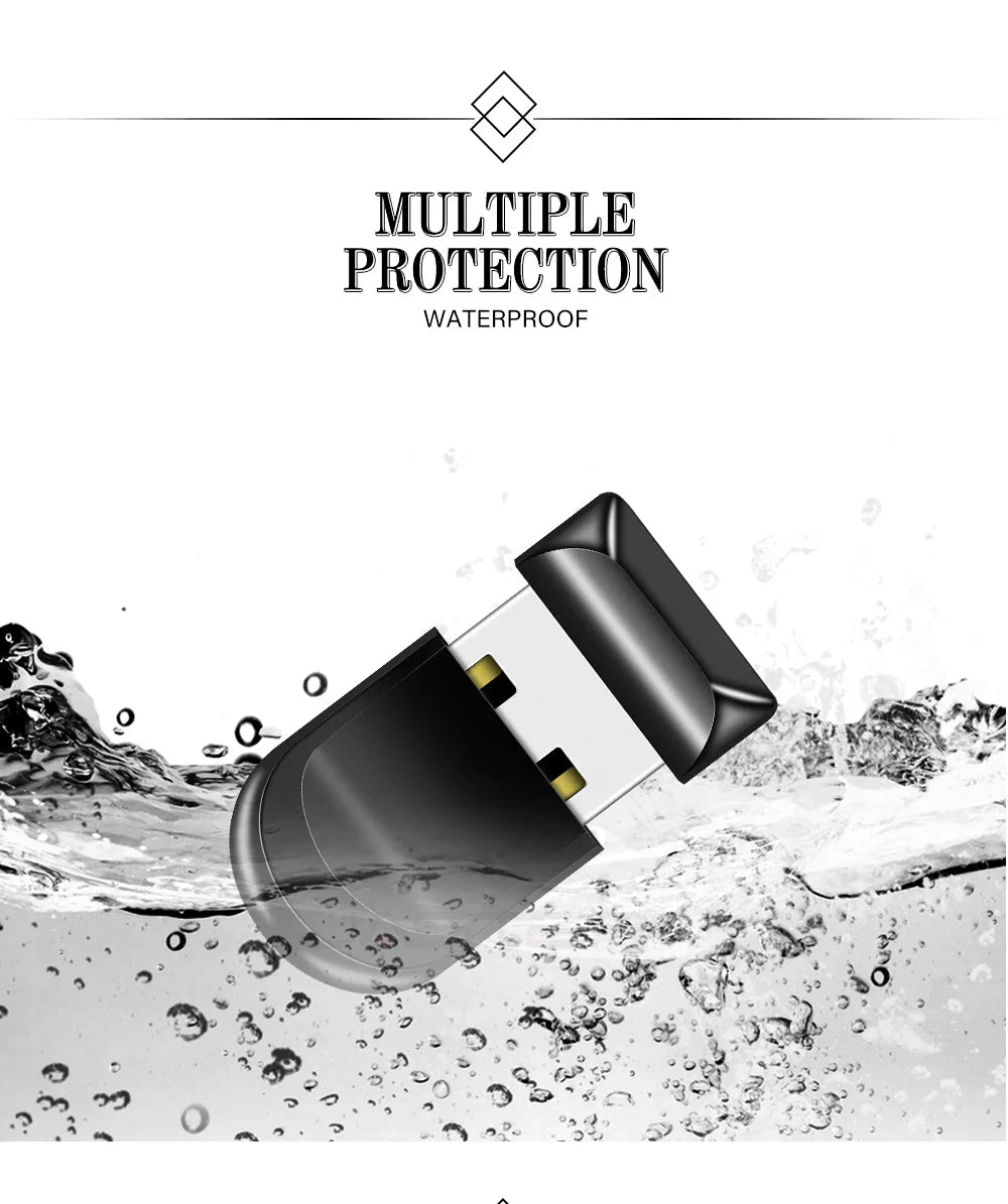 Black Mini USB 2.0 Pen Drive – High-Speed 64GB & 128GB Oval Flash Memory Stick with Keychain, Ideal Business Gift