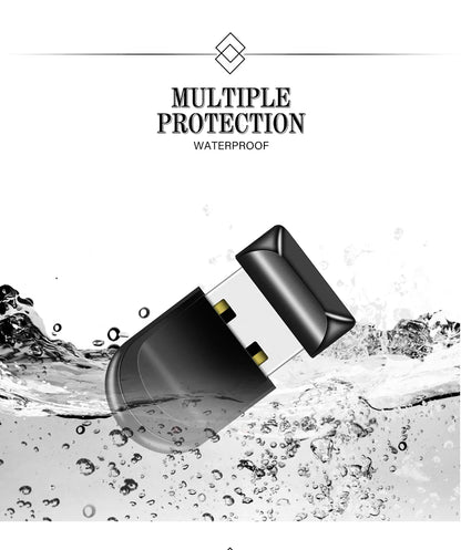 Black Mini USB 2.0 Pen Drive – High-Speed 64GB & 128GB Oval Flash Memory Stick with Keychain, Ideal Business Gift