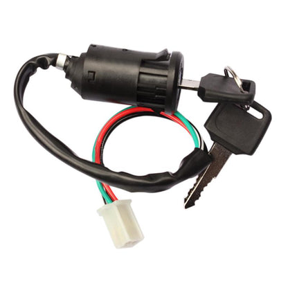 ATV Ignition Switch Key with Wire & Lock — Compatible with 50cc-250cc Quad & Dirt Bikes