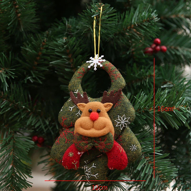 Red Star Christmas Tree Ornament – DIY Xmas Pendant New Year Party Gift Home Decor Noel Navidad