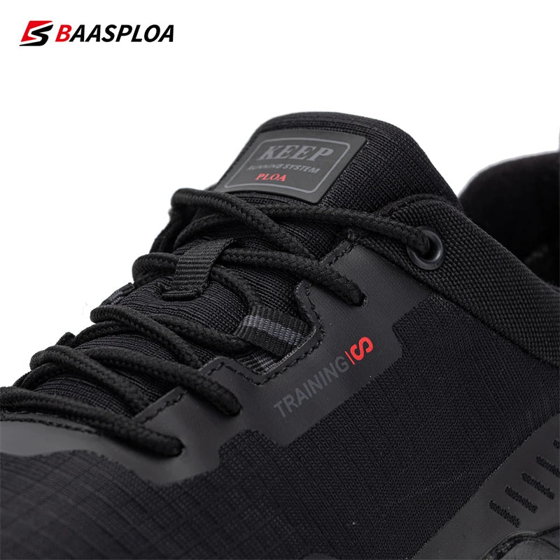 Baasploa Men's Waterproof Hiking Shoes – Anti-Skid, Wear-Resistant Outdoor Sneakers for Travel & Sports
