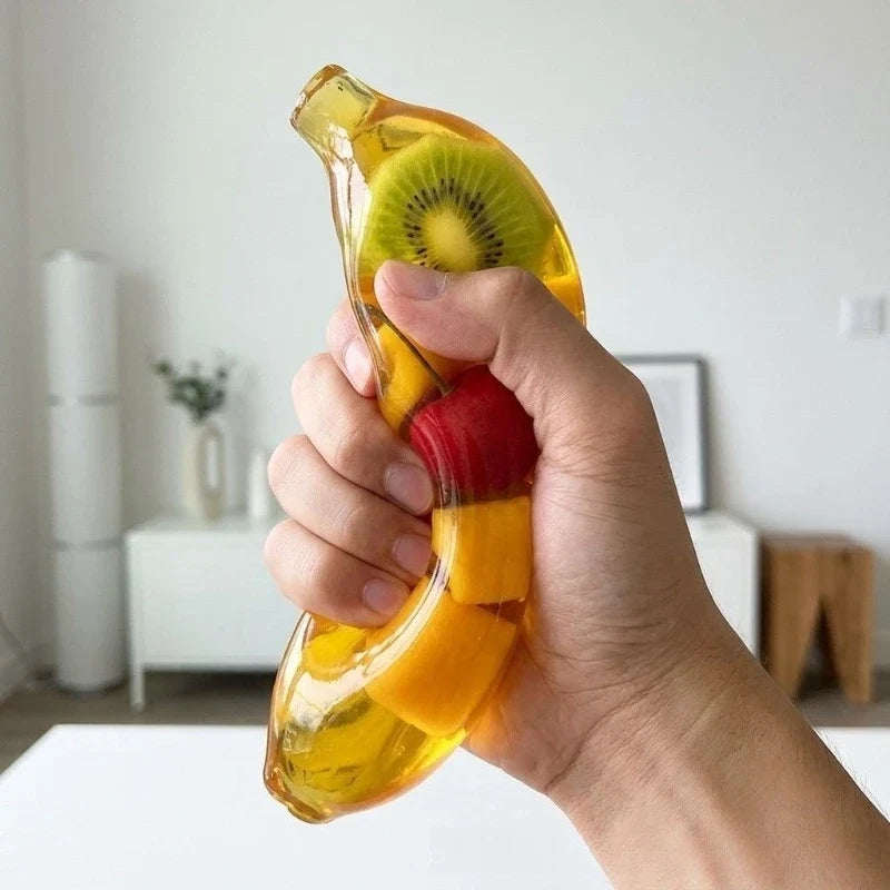 # Banana Jelly Squishy Toy - Soft Squeeze Stress Ball and Fidget Toy for ASMR Relief