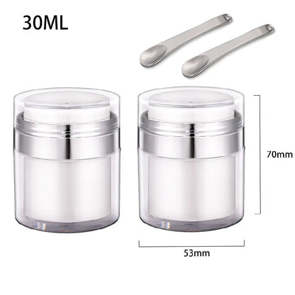 15/30/50g Empty Airless Pump Jar — Refillable Acrylic Vacuum Bottle for Makeup, Lotion & Cosmetics
