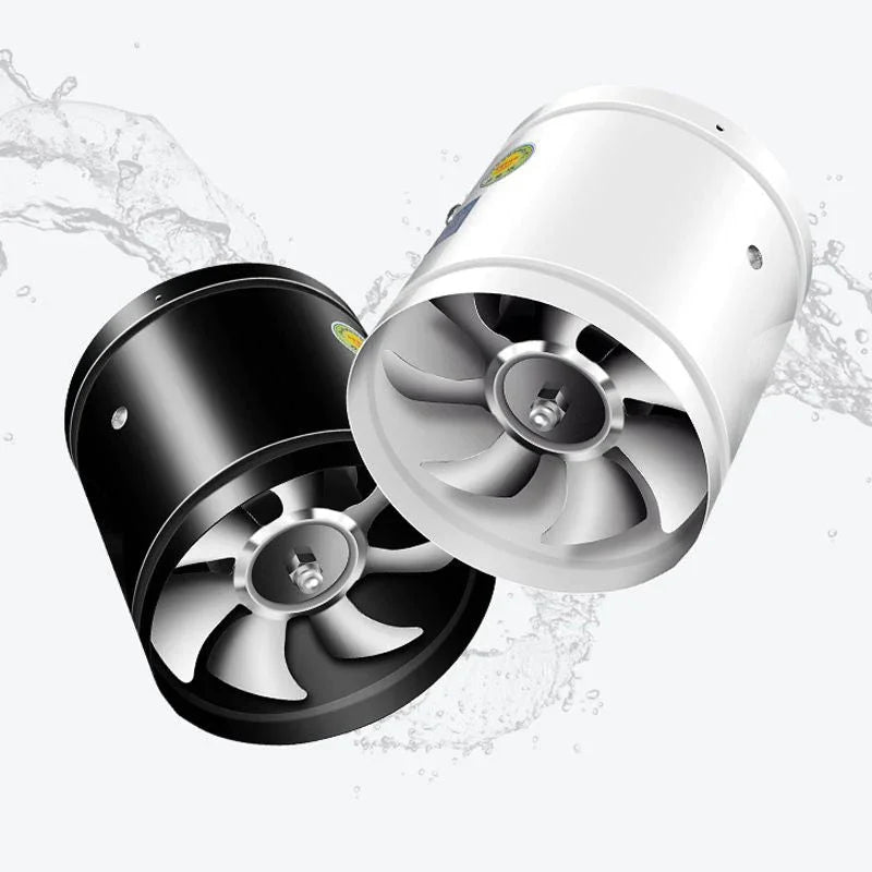 Powerful Silent Exhaust Fan – One-Way Booster, Quiet Inline Duct Blower with Pure Copper Motor, Low Noise HVAC Vent