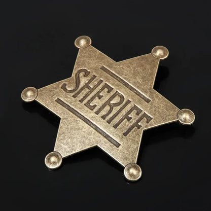 Metal Sheriff Deputy Badge - Cowboy Party Favor, Carnival Prize & Western Costume Brooch for Kids and Adults