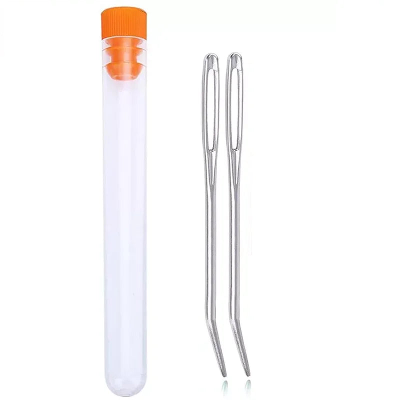 Knitting Yarn Needle Set – Bent Tip Tapestry Needles, Large Eye Blunt Needles for Hand Sewing, Knitting & Crochet