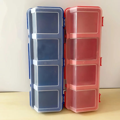 1/2-Piece Multi-Compartment Organizer Box – Durable Plastic Storage Case for Screws, Small Parts, and Jewelry