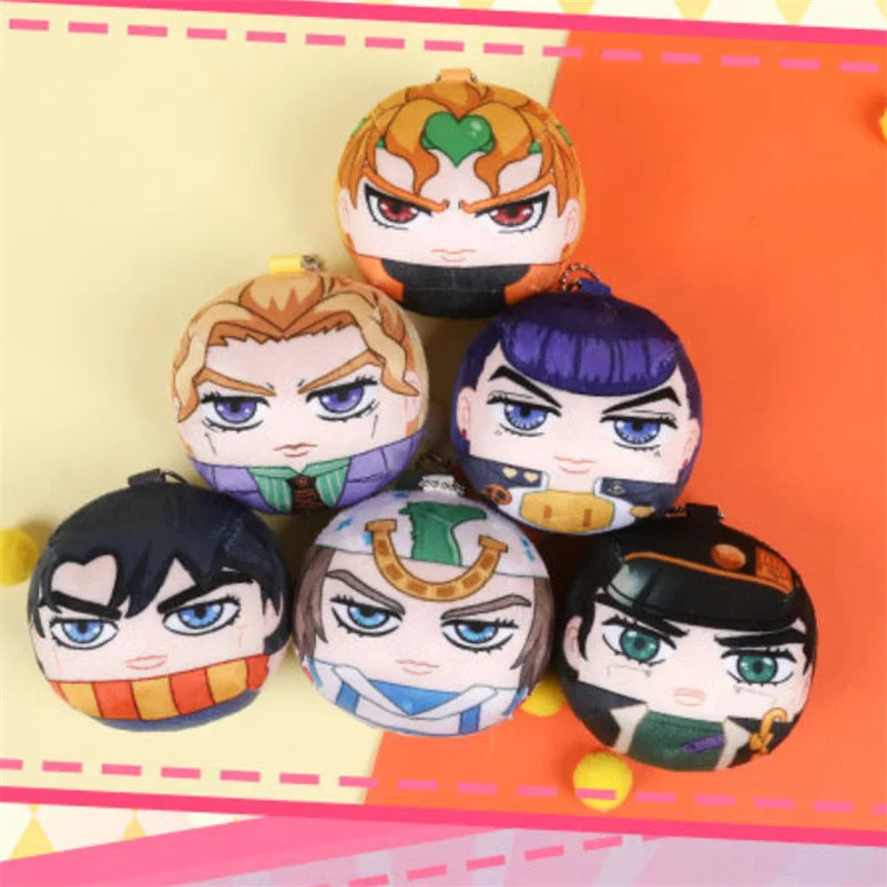 Anime Bruno Buccellati & Leone Abbacchio Cosplay Keychain Badge Plush Pendant – Cartoon Costume Accessory Prop