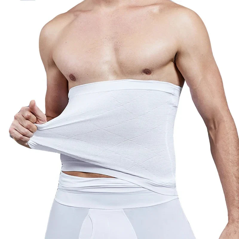 Men’s Waist Trainer Body Shaper — Tummy Control Slimming Belt for Abs Workout & Compression Shapewear