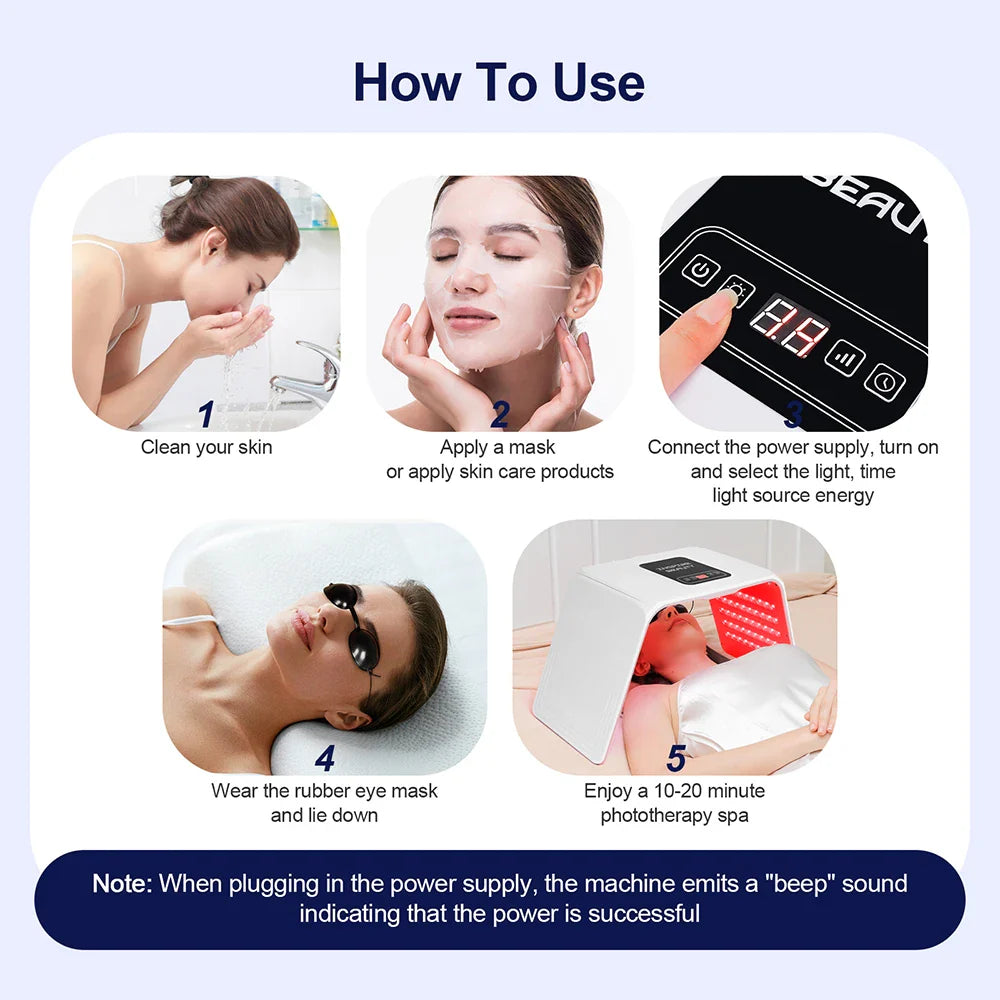 7-Color LED Photon Machine – Skin Moisturizing Nano Spray Face & Body SPA Beauty Mask for Skin Care