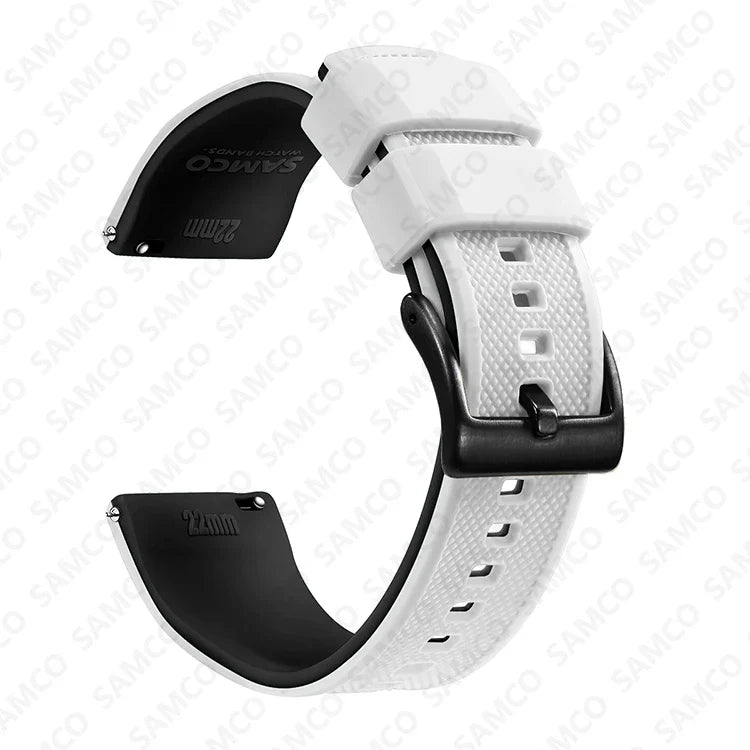 Premium Silicone Watch Band - Quick Release Rubber Replacement Strap for 18mm 20mm 22mm Watches