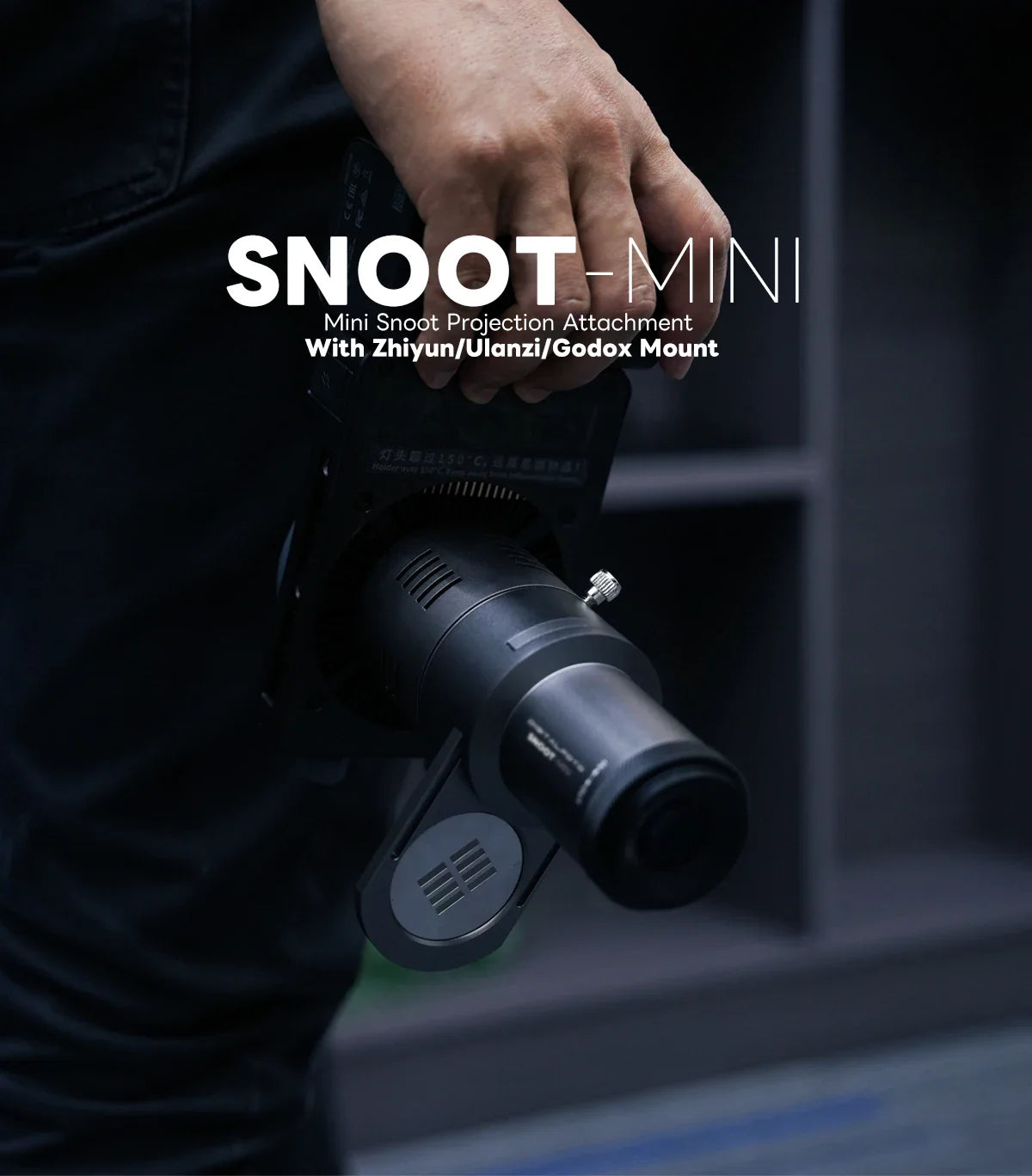 Mini Snoot Projection Attachment – Compatible with Zhiyun, Ulanzi, & Godox Mounts