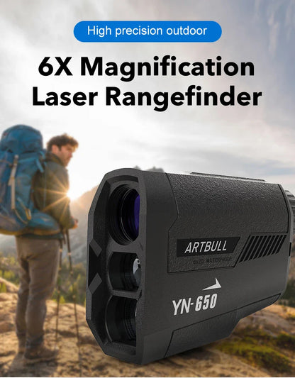 ARTBULL 1000m Golf Rangefinder – 650m Telescope with Flag-Lock, Slope, Pin Laser Distance Meter for Hunting & Outdoor Activities