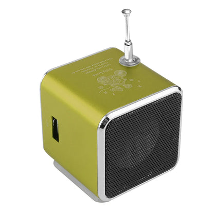 TD-V26 Portable Digital FM Radio & Wireless Speaker — Mini Stereo Receiver with LCD Display, SD/TF Card Support
