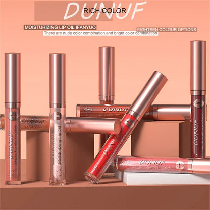 Matte Velvet Dark Red Brown Lip Gloss – Long-Lasting Waterproof Liquid Lipstick with Natural Moisturizer & Transparent Lip Oil