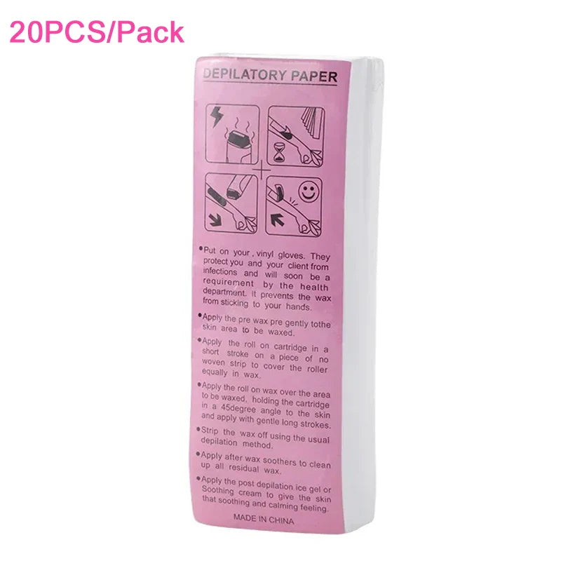 Professional Hair Removal Nonwoven Depilatory Wax Strips – Epilator Roll for Smooth Legs and Body