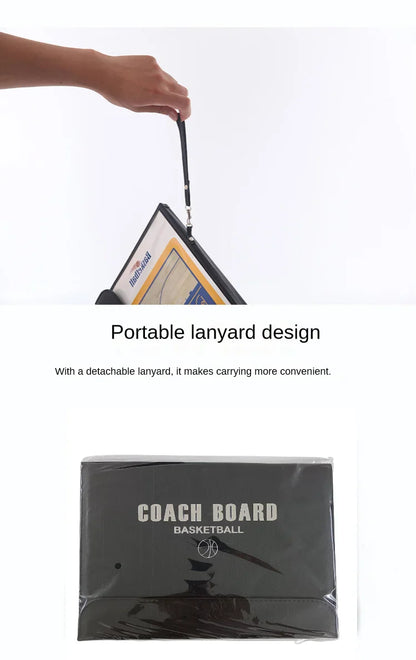 Folding Magnetic Basketball Coach Board – Portable Tactical Clipboard for Training & Game Strategy
