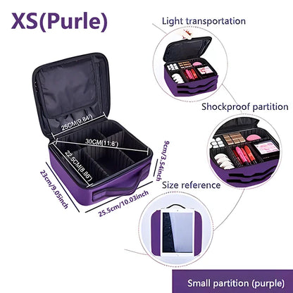 Professional Large Makeup Case – Travel Cosmetic Organizer & Nail Toolbox for Beauty Storage