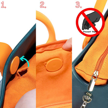 EVA Large Leather Shoulder Bag – Waterproof Casual Tote for Women, Beach Bag & Fashion Storage Handbag