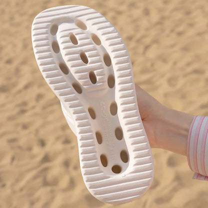 Fashion Clip Toe Chunky Platform Slippers - Women’s Summer EVA Wedge Beach Flip Flops