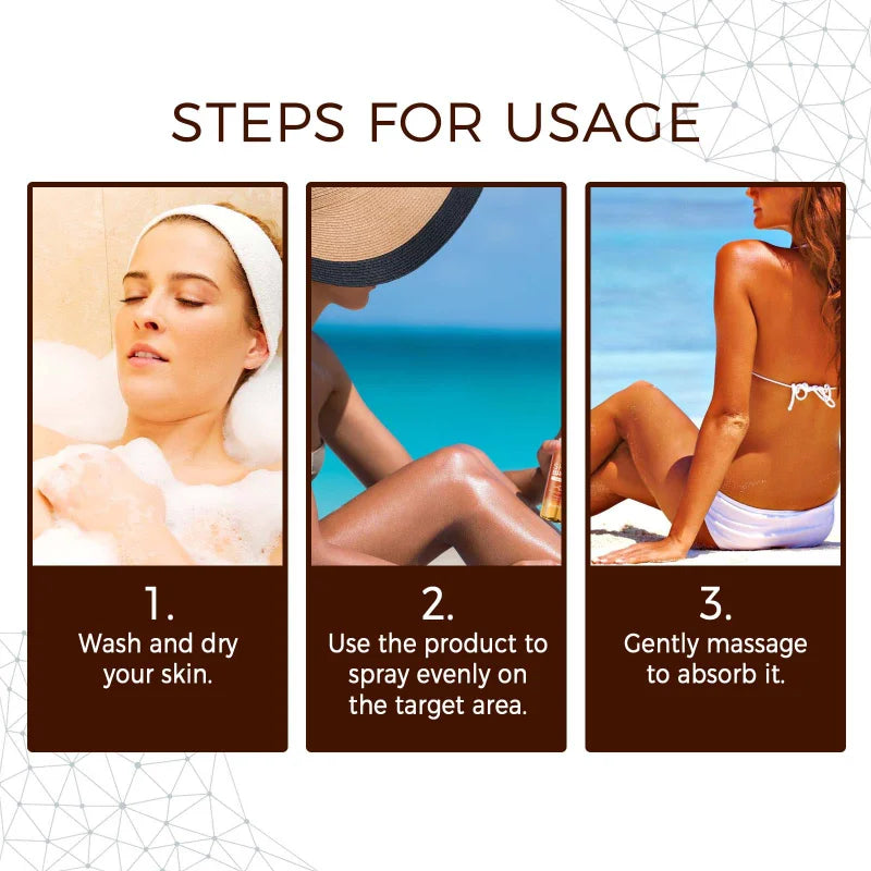 Self Spray Tan Mousse with Natural Tanning Oil — Gradual Face & Body Bronzer, Quick-Dry Moisturizer 30ml