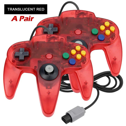 2PCS Wired Gamepad for N64 – Classic Retro Joystick Controllers for Nintendo 64 Gaming Accessories