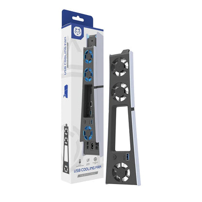 PS5 Slim Gaming Cooling Fan with LED Light – Quiet Efficient Cooling for Disc & Digital Consoles