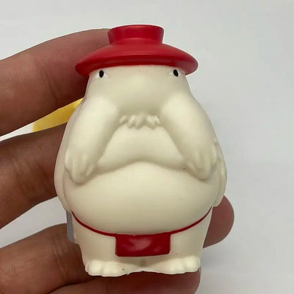 Japanese Anime White Dragon Elf Finger Doll — Faceless Male Coal Ball Decoration, Blind Box Toy for Birthday Gift